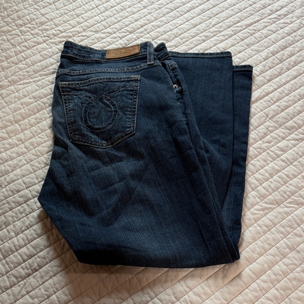 Big Star Dark Blue Ankle & Cropped Jeans Maddie